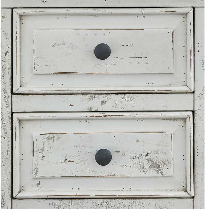 Elements International Olivia White 5 Drawer Chest - Vida Furniture (Laredo,TX)