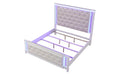 Galaxy Home Opium King Bed in White - Vida Furniture (Laredo,TX)
