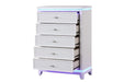 Galaxy Home Opium Chest in White - Vida Furniture (Laredo,TX)