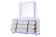 Galaxy Home Opium Dresser in White - Vida Furniture (Laredo,TX)