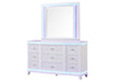 Galaxy Home Opium Dresser in White - Vida Furniture (Laredo,TX)