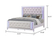 Galaxy Home Opium King Bed in White - Vida Furniture (Laredo,TX)