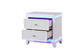 Galaxy Home Opium Nightstand White - Vida Furniture (Laredo,TX)
