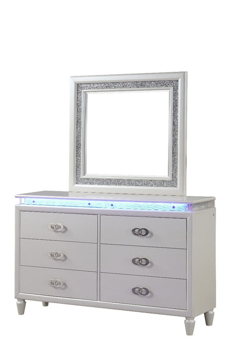 Galaxy Home Passion Dresser in Milky White - Vida Furniture (Laredo,TX)