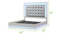 Galaxy Home Passion King Bed in Milky White - Vida Furniture (Laredo,TX)