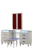 Galaxy Home Passion Vanity Set in Milky White - Vida Furniture (Laredo,TX)