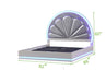 Galaxy Home Perla King Bed in Milky White - Vida Furniture (Laredo,TX)
