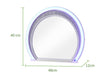 Galaxy Home Perla Mirror in Milky White - Vida Furniture (Laredo,TX)