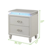 Galaxy Home Perla NightStand in Milky White - Vida Furniture (Laredo,TX)