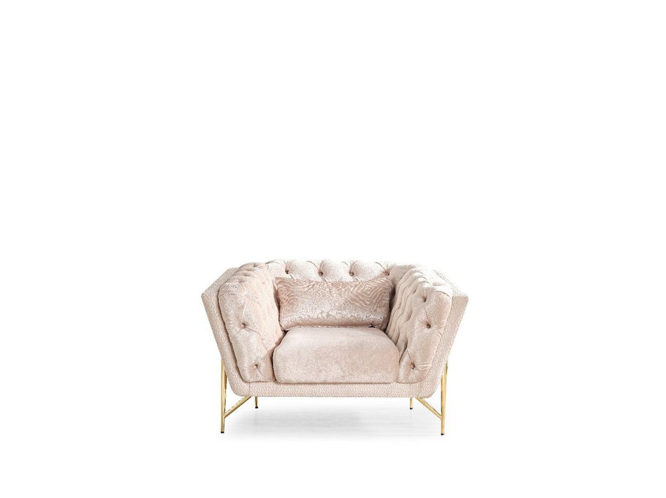 Galaxy Home Presley Chair in Beige - Vida Furniture (Laredo,TX)