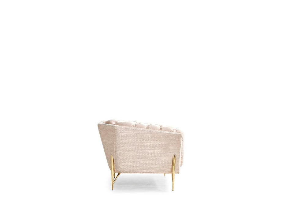Galaxy Home Presley Chair in Beige - Vida Furniture (Laredo,TX)