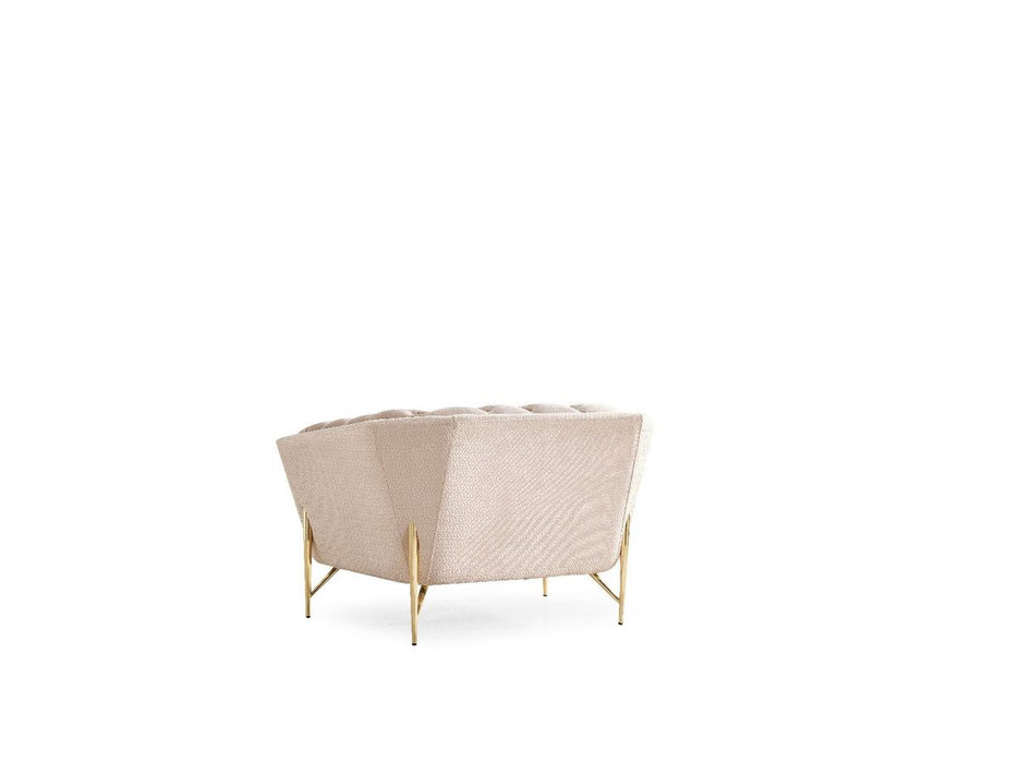 Galaxy Home Presley Chair in Beige - Vida Furniture (Laredo,TX)