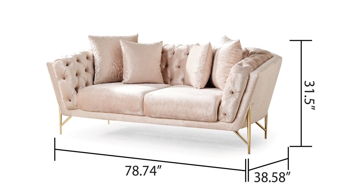Galaxy Home Presley Loveseat Bin eige - Vida Furniture (Laredo,TX)