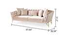Galaxy Home Presley Sofa in Beige - Vida Furniture (Laredo,TX)