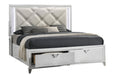 Galaxy Home Prism King Bed in White - Vida Furniture (Laredo,TX)
