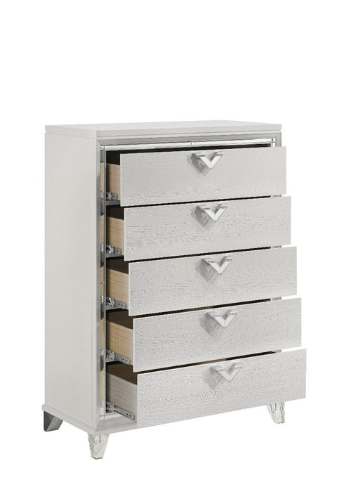 Galaxy Home Prism Chest in White - Vida Furniture (Laredo,TX)