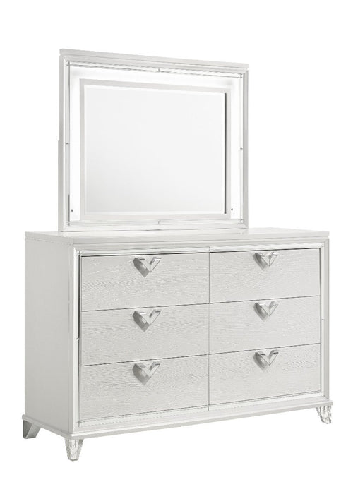 Galaxy Home Prism Dresser in White - Vida Furniture (Laredo,TX)