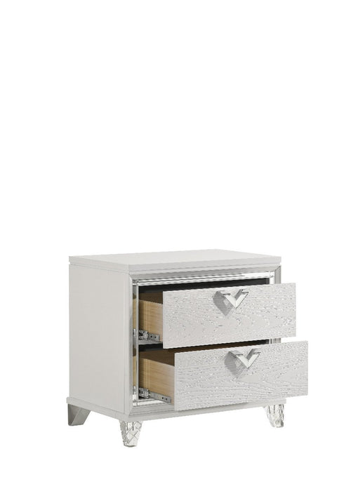 Galaxy Home Prism Nightstand White - Vida Furniture (Laredo,TX)
