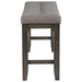 Crown Mark Bardstown Counter Height Bench in Gray - Vida Furniture (Laredo,TX)