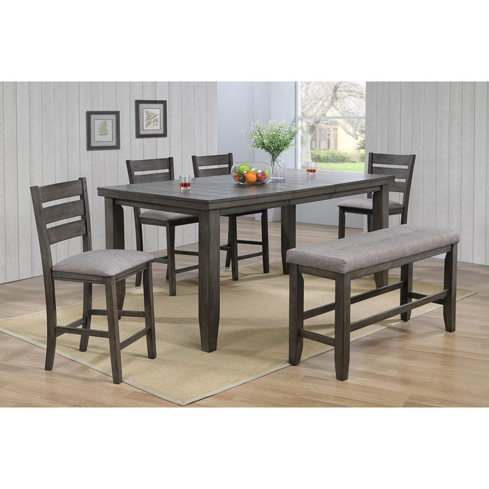 Crown Mark Bardstown Counter Height Table in Gray - Vida Furniture (Laredo,TX)