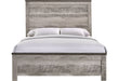 Elements International Millers Cove King Panel Bed in Gray - Vida Furniture (Laredo,TX)