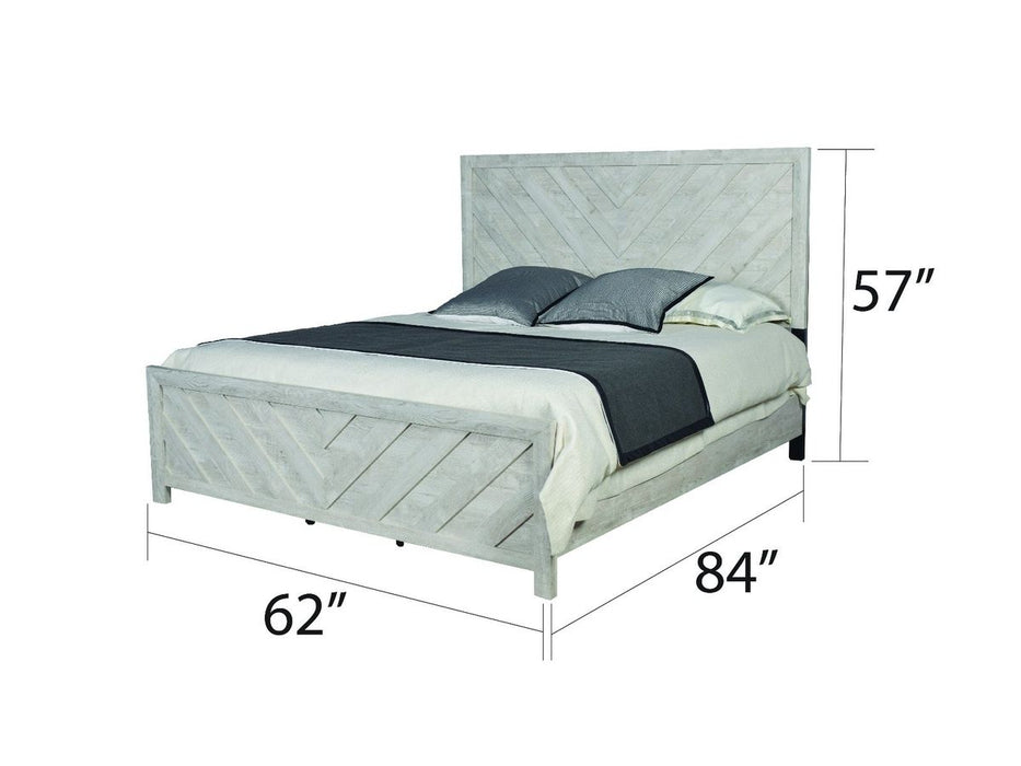 Galaxy Home Denver Queen Bed in Rustic Oak - Vida Furniture (Laredo,TX)