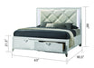 Galaxy Home Prism Queen Bed in White - Vida Furniture (Laredo,TX)