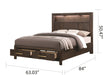 Galaxy Home Kenzo Queen Bed in Brown - Vida Furniture (Laredo,TX)