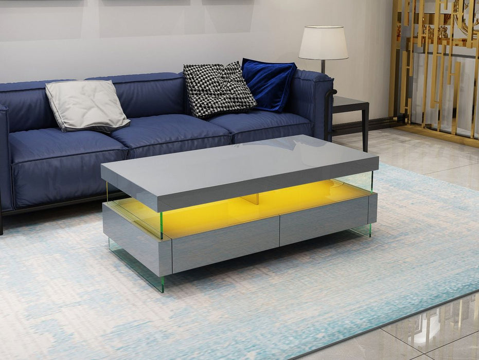 Galaxy Home Ria Coffee Table in Gray - Vida Furniture (Laredo,TX)