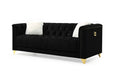 Galaxy Home Russell Sofa in Black - Vida Furniture (Laredo,TX)