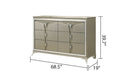 Galaxy Home Samantha Dresser in Silver - Vida Furniture (Laredo,TX)