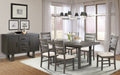 Elements International Sawyer Rectangular Dining Table in Smokey Dark Ash - Vida Furniture (Laredo,TX)