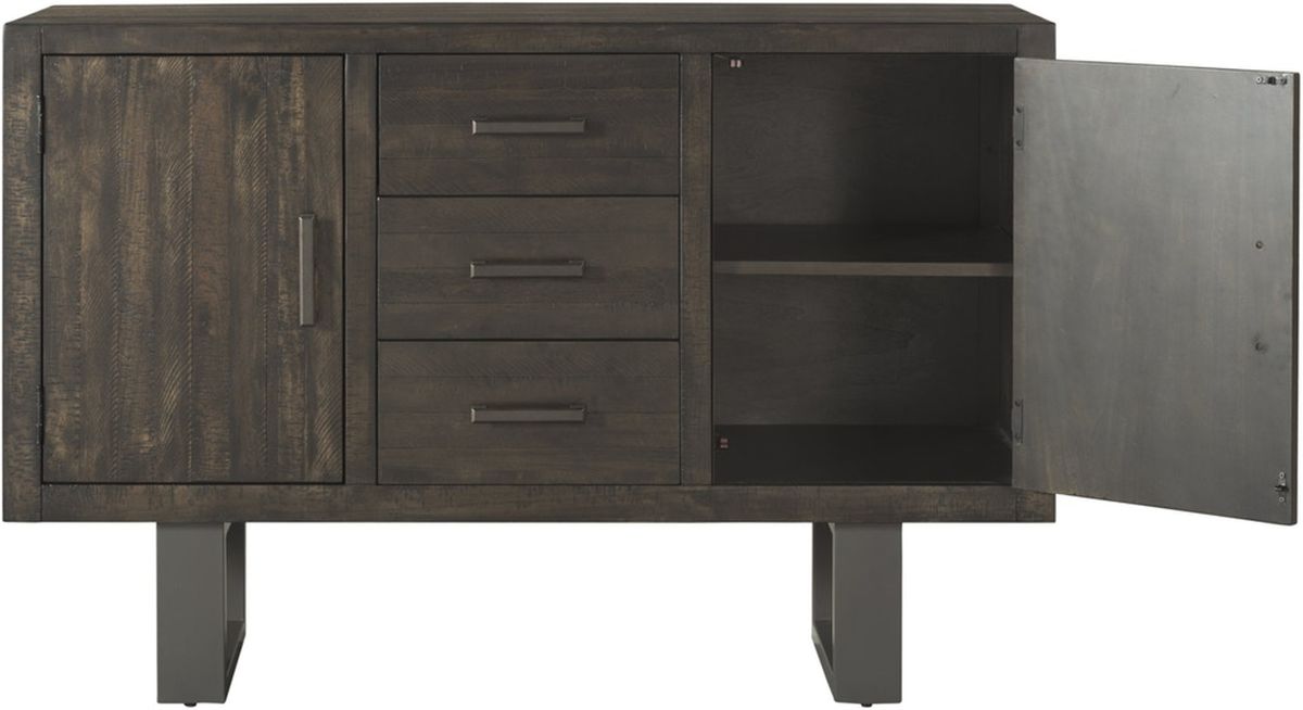 Elements International Sawyer Server in Smokey Dark Ash - Vida Furniture (Laredo,TX)