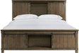 Elements International Scott Queen Platform Storage Bed in Dark - Vida Furniture (Laredo,TX)