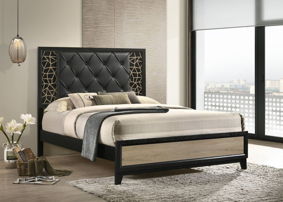 Galaxy Home Selena King Bed in Black - Vida Furniture (Laredo,TX)