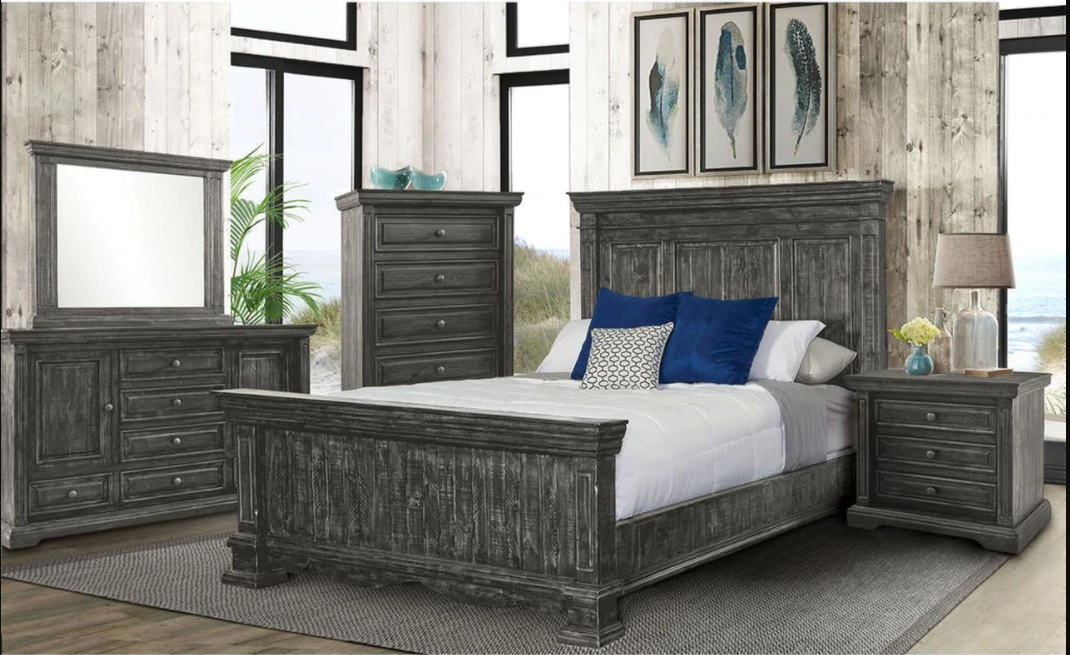 Elements International Condesa Grey 8 Drawer Dresser in Gray - Vida Furniture (Laredo,TX)