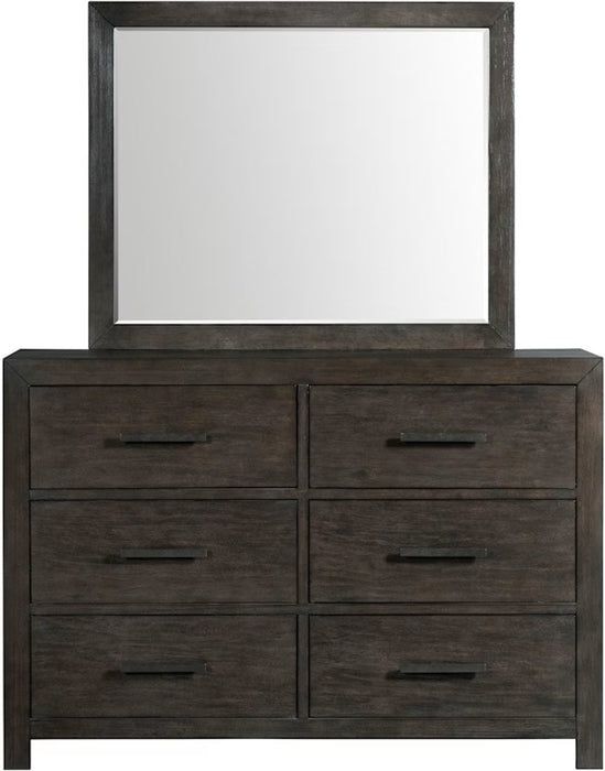 Elements International Shelby Dresser in Walnut - Vida Furniture (Laredo,TX)