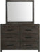 Elements International Shelby Dresser in Walnut - Vida Furniture (Laredo,TX)