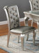 Crown Mark Furniture Caldwell Side Chair in Light Champagne (Set of 2) - Vida Furniture (Laredo,TX)