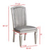 Crown Mark Klina Glam Dining Side Chair in Light Gray (Set of 2) - Vida Furniture (Laredo,TX)