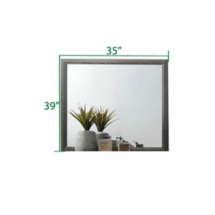 Galaxy Home Sierra Portrait Mirror in Gray - Vida Furniture (Laredo,TX)
