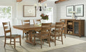 Elements International Silas Dining Table in Warm Brown - Vida Furniture (Laredo,TX)