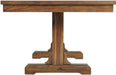 Elements International Silas Dining Table in Warm Brown - Vida Furniture (Laredo,TX)