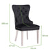 Galaxy Home Simba Stainless Steel Legs Dining Chair (Set of 2) in Black - Vida Furniture (Laredo,TX)
