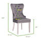 Galaxy Home Simba Stainless Steel Legs Dining Chair (Set of 2) in Grey - Vida Furniture (Laredo,TX)