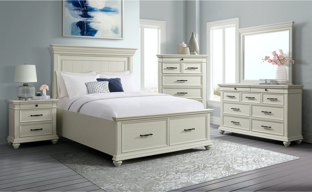 Elements International Slater 7 Drawer Chest in White - Vida Furniture (Laredo,TX)