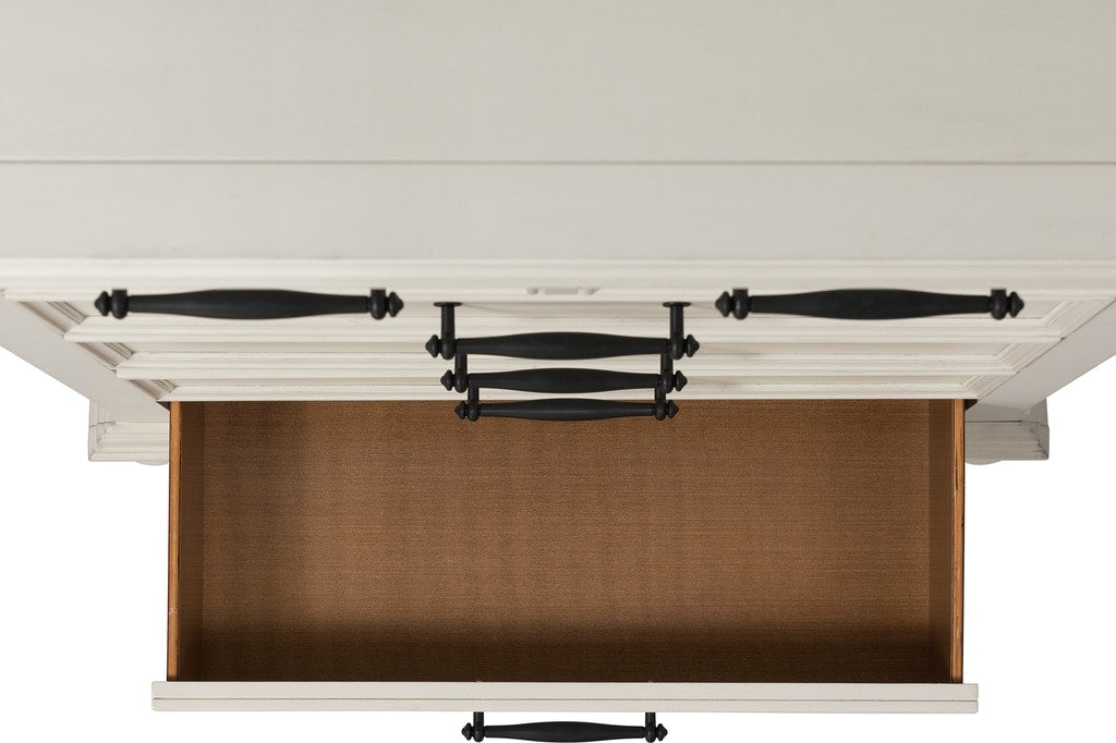 Elements International Slater 7 Drawer Chest in White - Vida Furniture (Laredo,TX)