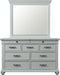 Elements International Slater 9 Drawer Dresser in Grey - Vida Furniture (Laredo,TX)