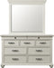 Elements International Slater 9 Drawer Dresser in White - Vida Furniture (Laredo,TX)