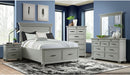 Elements International Slater Queen Storage Bed in Grey - Vida Furniture (Laredo,TX)